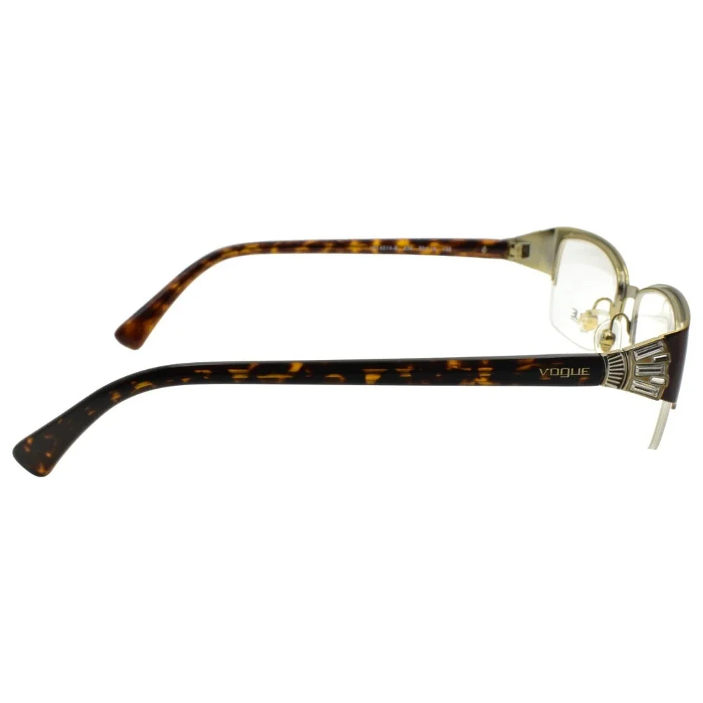 Vogue VO 4014-B 934 Women's Eyeglasses Frames Half-Rim 50-18-135 Brown / Stones